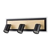 8025/20WL LEDIO LN24 000 черный/дерево, металл/МДФ Настенный светильник GU10 LED 3*10W + LED 20W 4000K 220V PINE