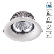 358026 SPOT NT19 464 белый Встраиваемый светильник IP20 LED 4100К 30W 220V GLOK