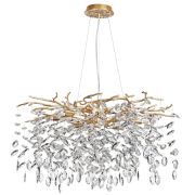 4969/10 HALL ODL24 613 античн.бронза/алюмин./хрусталь Люстра G9 10*40W DELICA