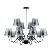 6570/12C MODERNI LN26 212 черный/дымчатый/металл/стекло Люстра потолочная G9 12*20W 220V SMOKY