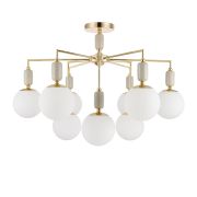 6580/9C CLASSI LN26 36 французское золото, серый/белый металл, керамика/стекло Люстра потолочная E14 9*40W 220V VIVIEN