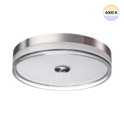 7727/76L MITRA LED SN 541 Светильник металл/акрил/никель/прозрачный LED 76Вт 4000K D400 IP20 ETERNA