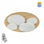 7734/60L MITRA LED SN 602 Светильник металл/акрил/стекло/белый/под дерево LED 60Вт 3000-6500К D450 IP20 пульт ДУ PINE