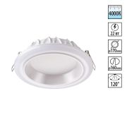 358280 SPOT NT19 495 белый Встраиваемый светильник IP20 LED 4000K 22W 85-265V JOIA