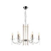 Crystal Lux Люстра Crystal Lux AURELIO SP6 GOLD+CHROME/TRANSPARENT