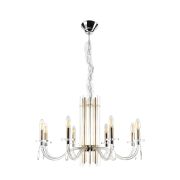 Crystal Lux Люстра Crystal Lux AURELIO SP8 GOLD+CHROME/TRANSPARENT