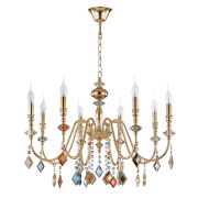 Crystal Lux Люстра Crystal Lux MERCEDES SP8 GOLD/COLOR