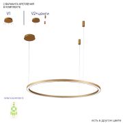 Crystal Lux Люстра Crystal Lux FORTUNA SP88W LED GOLD