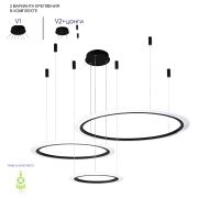 Crystal Lux Люстра Crystal Lux MANZANA SP67W LED BLACK