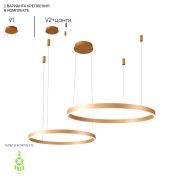 Crystal Lux Люстра Crystal Lux MUCHOS SP123W LED  GOLD