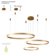 Crystal Lux Люстра Crystal Lux MUCHOS SP158W LED GOLD