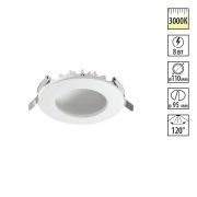 358805 SPOT NT21 494 белый Светильник встраиваемый светодиодный IP20 LED 8W 560Лм 3000K 100-240V GESSO