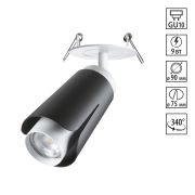 370832 SPOT NT22 509 черный Светильник встраиваемый IP20 GU10 9W 220V TULIP