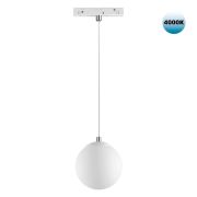 358471 SHINO NT20 073 белый/белый шар Трековый св-ник для низков.шинопровода IP20 LED 4000К 10W 48V FLUM