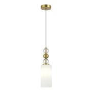 SL2003.303.01 Светильник подвесной ST-Luce латунь/белый E27 1*40W AURORA