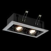 ST250.148.02 Св-к встр. Черный GU10 2*50W L245xW126xH70 220V Без ламп Встраиваемые светильники