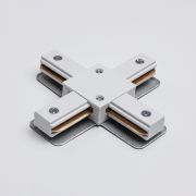 Х-коннектор для однофазного трекового шинопровода MKA-004-1 Белый