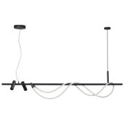 4391/40L HIGHTECH ODL24 301 черный/металл/канат Подвесной св-к с раздельн. вкл IP20 LED 40W 1580Лм 4000K CORDA