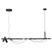 4391/30L HIGHTECH ODL24 301 черный/металл/канат Подвесной св-к с раздельн. вкл IP20 LED 30W 1200Лм 4000K CORDA