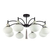 8273/8C NEOCLASSI черный/серый/белый, металл/керамика/стекло Люстра потолочная Е14 8*40W 220V GLORIYA