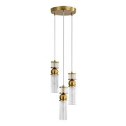 8276/3A MODERNI латунь/прозрачный, металл/стекло Подвес Е14 3*40W 220V DENVER