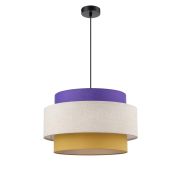 8281/4 MODERNI черный/фиолетовый/бежевый/желтый, металл/текстиль Светильник подвесной E14 4*40W 220V PALERMO