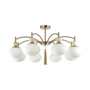 8272/8C NEOCLASSI латунь/бежевый/белый, металл/керамика/стекло Люстра потолочная Е14 8*40W 220V GLORIYA