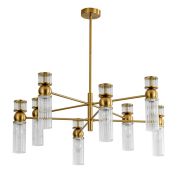8276/8 MODERNI латунь/прозрачный, металл/стекло Люстра Е14 8*40W 220V DENVER