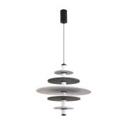 8295/14AL LEDIO черный/светло-серый/темно-серый, металл/фетр/акрил Подвес LED 14W 3000K 220V FELTA