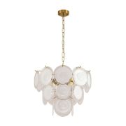 8320/5 MODERNI LN латунь/белый, металл/стекло Люстра E14 5*40W 220V CHIPSY