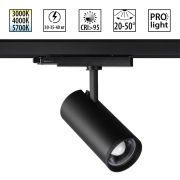 359584 PORT NT25 000 черный Светильник трехфазный трековый светодиод. с переключ. цв. темпер. и мощности IP20 LED 30-35-40W 220-240V 3000К4000К5700К NAIL