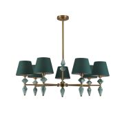 8275/7 CLASSI латунь/зеленый, металл/керамика/ткань Люстра Е14 7*40W 220V VERMONT