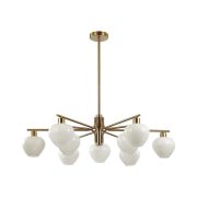 8278/9 MODERNI латунь/белый, металл/стекло Люстра Е14 9*40W 220V CARMELA