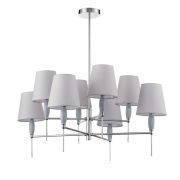 8279/8 CLASSI хром/серый, металл/керамика/текстиль Люстра Е14 8*40W 220V KARMEN