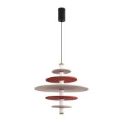 8296/14AL LEDIO черный/бежевый/бурый, металл/фетр/акрил Подвес LED 14W 3000K 220V FELTA