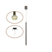 4375/3LA HIGHTECH ODL26 Подвесной светильник  никель/хрусталь. стекло/металл IP20 LED 3W 400Лм 3000K 220-240V FIANO