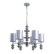 8338/6 MODERNI хром/серый, металл/стекло/текстиль Люстра E14 6*40W 220V ILMIRA