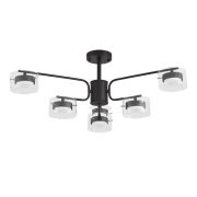 8349/6C COMFI черный/прозрачный, металл/стекло Светильник потолочный LED GX53 6*7W 220V NATALINA