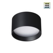 359595 OVER NT25 000 черный Светильник накладной светодиодный с переключ. цв. температуры IP20 LED 12W 220-240V 3000К4000К6000К ORBIS