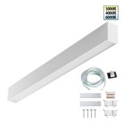 359602 OVER NT25 000 белый Светильник линейный светодиод. с переключ. цв. температуры IP20 LED 20W 220-240V 3000К4000К6000К FATTO