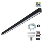 359605 OVER NT25 000 черный Светильник линейный светодиод. с переключ. цв. температуры IP20 LED 40W 220-240V 3000К4000К6000К FATTO