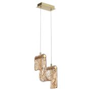 5105/11L L-VISION  ODL26 золотой брашинг/янтарный металл/стекло Подвес LED x 11W 4000K FLOW