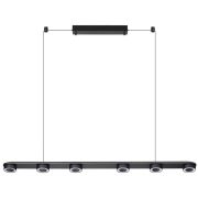 6631/64L HIGHTECH ODL24 317 металл/черный/акрил Подвесной линейный светильник IP20 LED 64W 1667Лм 3000K 220V с раздельным вкл. Верх/низ TURMAN