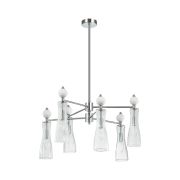 8268/6 NEOCLASSI хром/белый/прозрачный, металл/керамика/стекло Люстра Е14 6*40W 220V EMILY