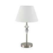 8274/1T CLASSI никель/белый/серый, металл/керамика/ткань Настольная лампа Е14 1*40W 220V VERMONT