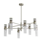8277/8 MODERNI сатин никель/прозрачный, металл/стекло Люстра Е14 8*40W 220V DENVER