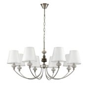 8283/8 CLASSI никель/белый, металл/керамика/текстиль Люстра Е14 8*40W 220V KENTUKI