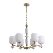 8334/6 MODERNI бронза/белый, металл/керамика/стекло Люстра E27 6*40W 220V ALEGRA