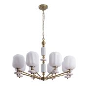 8334/8 MODERNI бронза/белый, металл/керамика/стекло Люстра E27 8*40W 220V ALEGRA