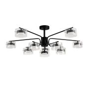 8349/10C COMFI черный/прозрачный, металл/стекло Светильник потолочный LED GX53 10*7W 220V NATALINA